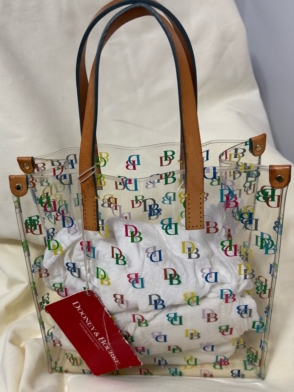 DOONEY & BOURKE Signature DB Small Clear Lunch Mini Tote Handbag Multi Color